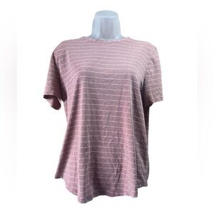 LuLuLemon Dusty Rose Stripe Performance Tee